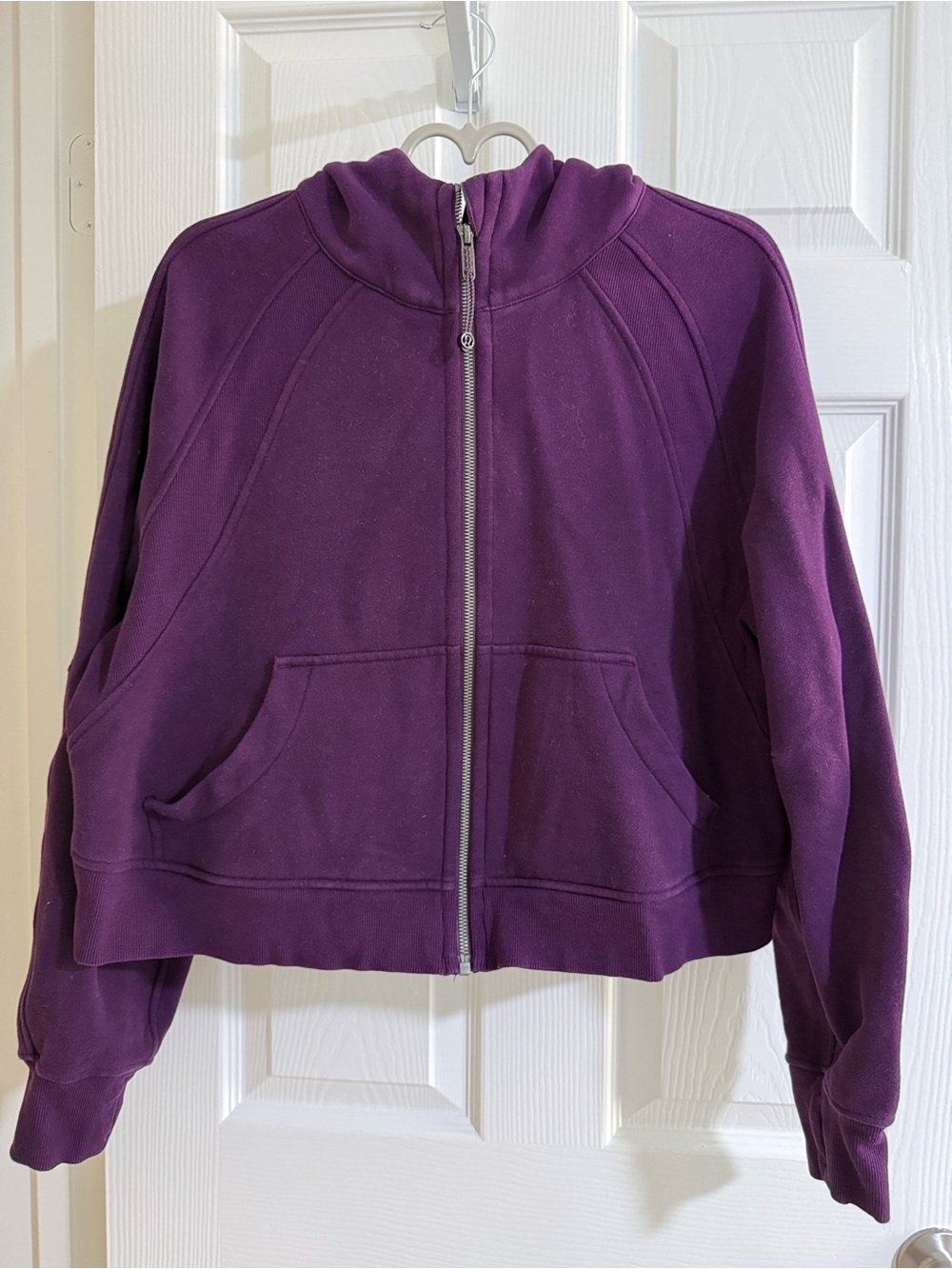 Lululemon Cropped Scuba Purple Zip-Up Hoodie